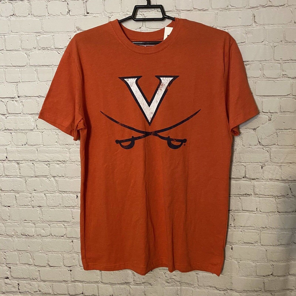 e5 Collegiate Collection Virginia Cavaliers Logo TShirt Mens L Orange Soft NWT